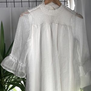 Size M, sheer polkadot, baby doll dress, never used